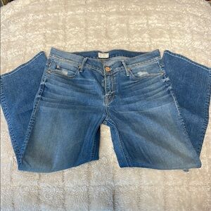 MOTHER Pretender Crop and Roll Wild Thing Denim (worn twice)